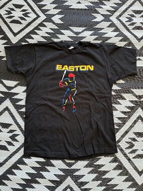 Vintage Easton Logo Print Baseball T-Shirt